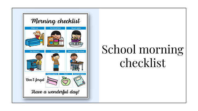 School morning checklist