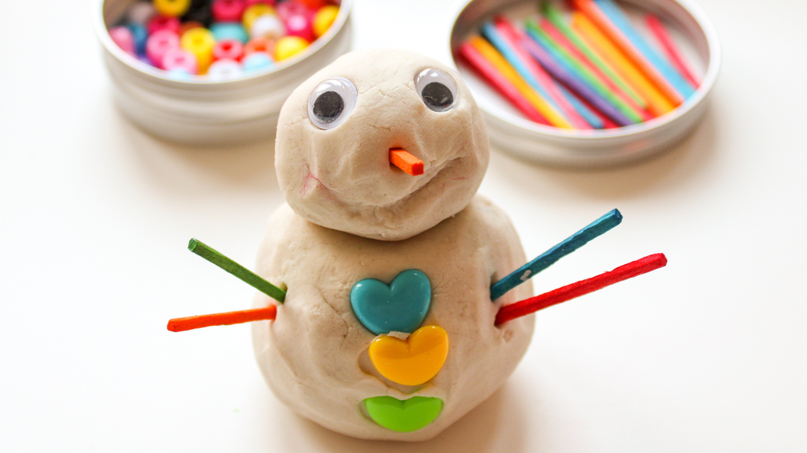 Playdough snowman